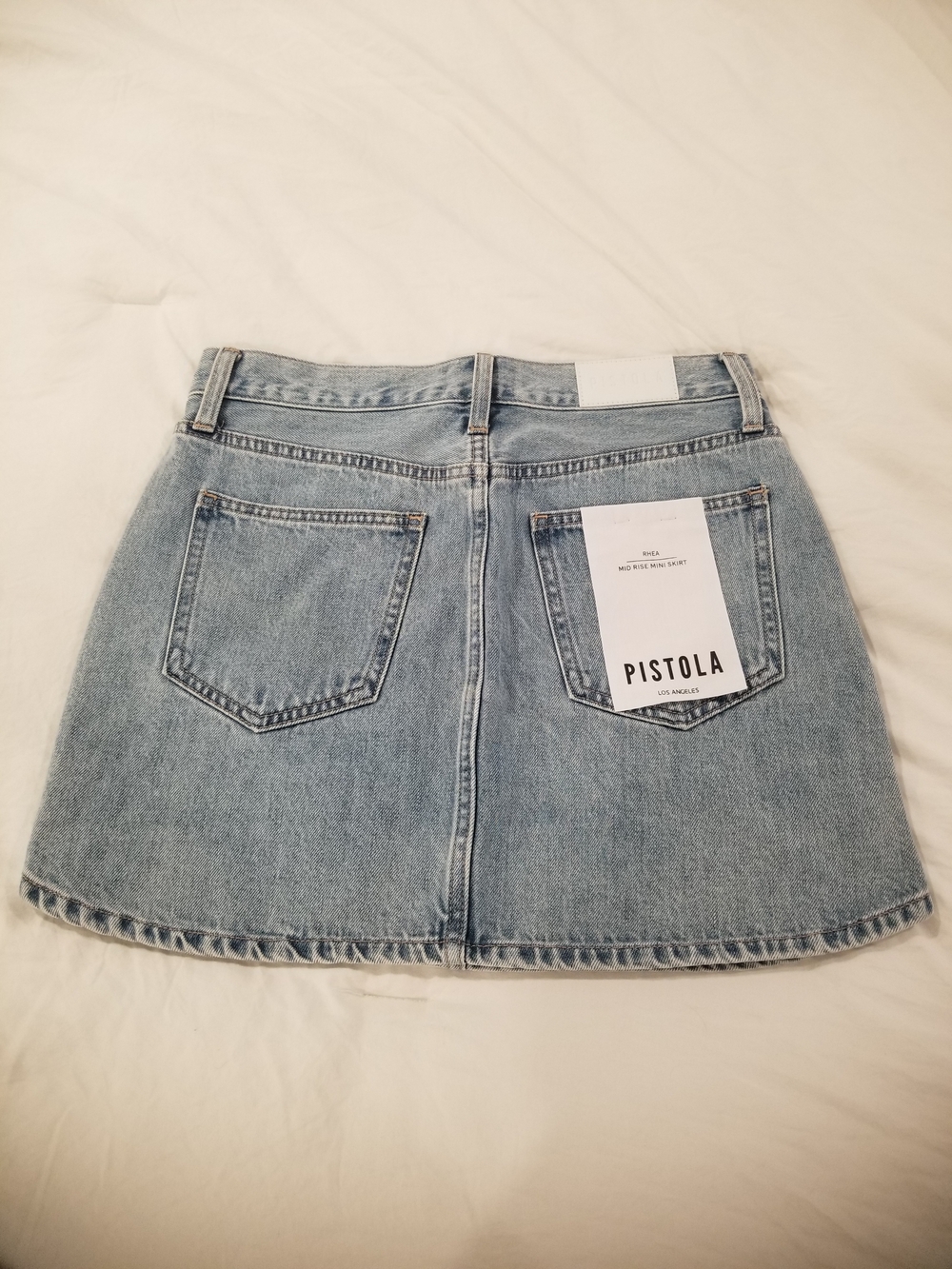 Pistola New with Tag MidRise Denium Mini Skirt the RHEA
